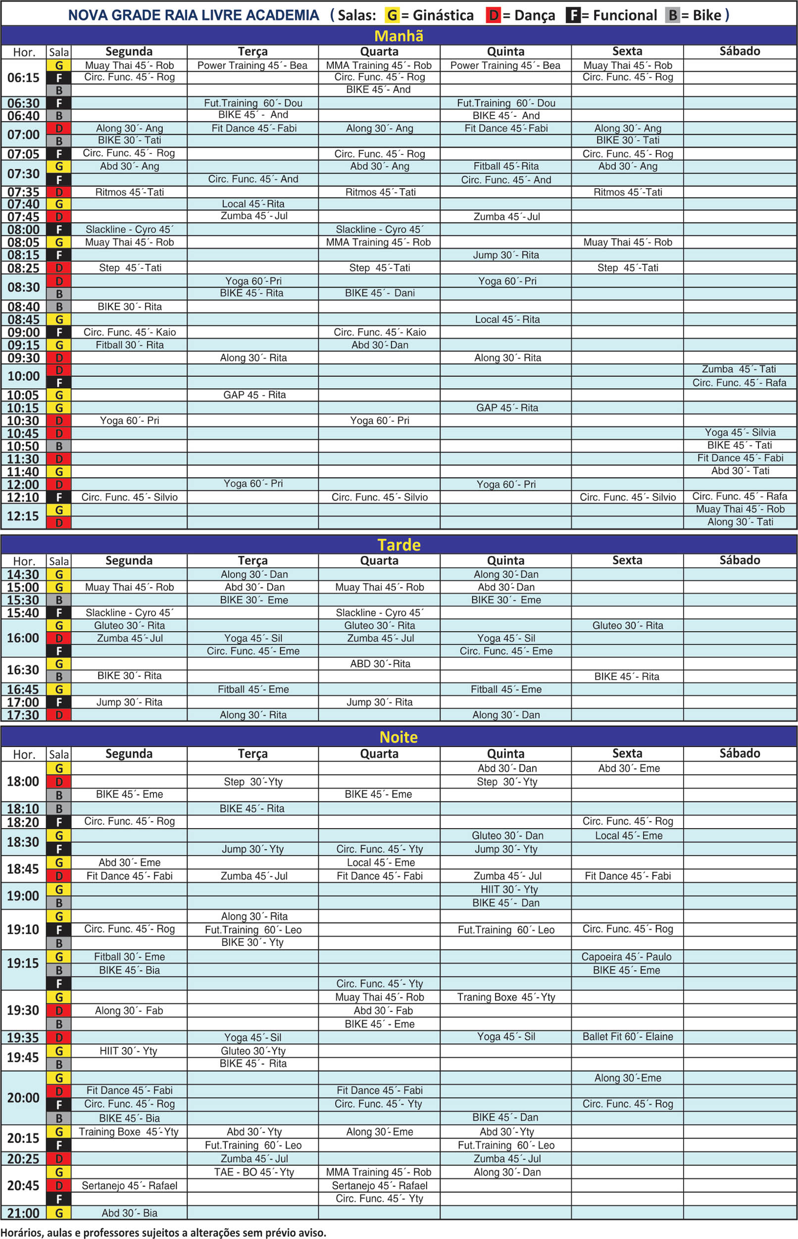 grade horario