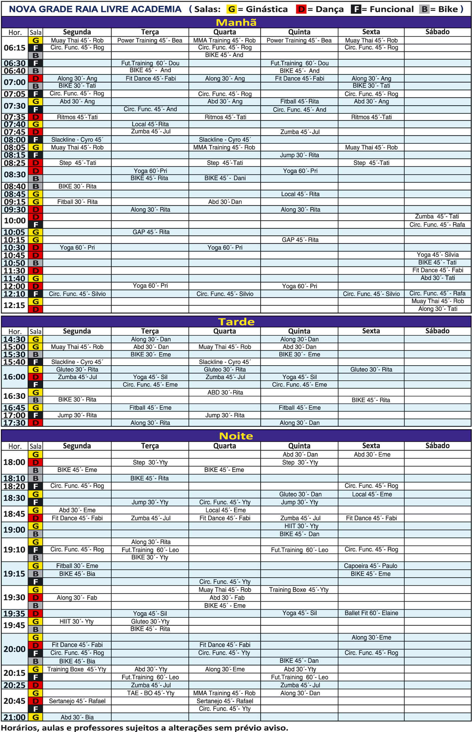 grade horario